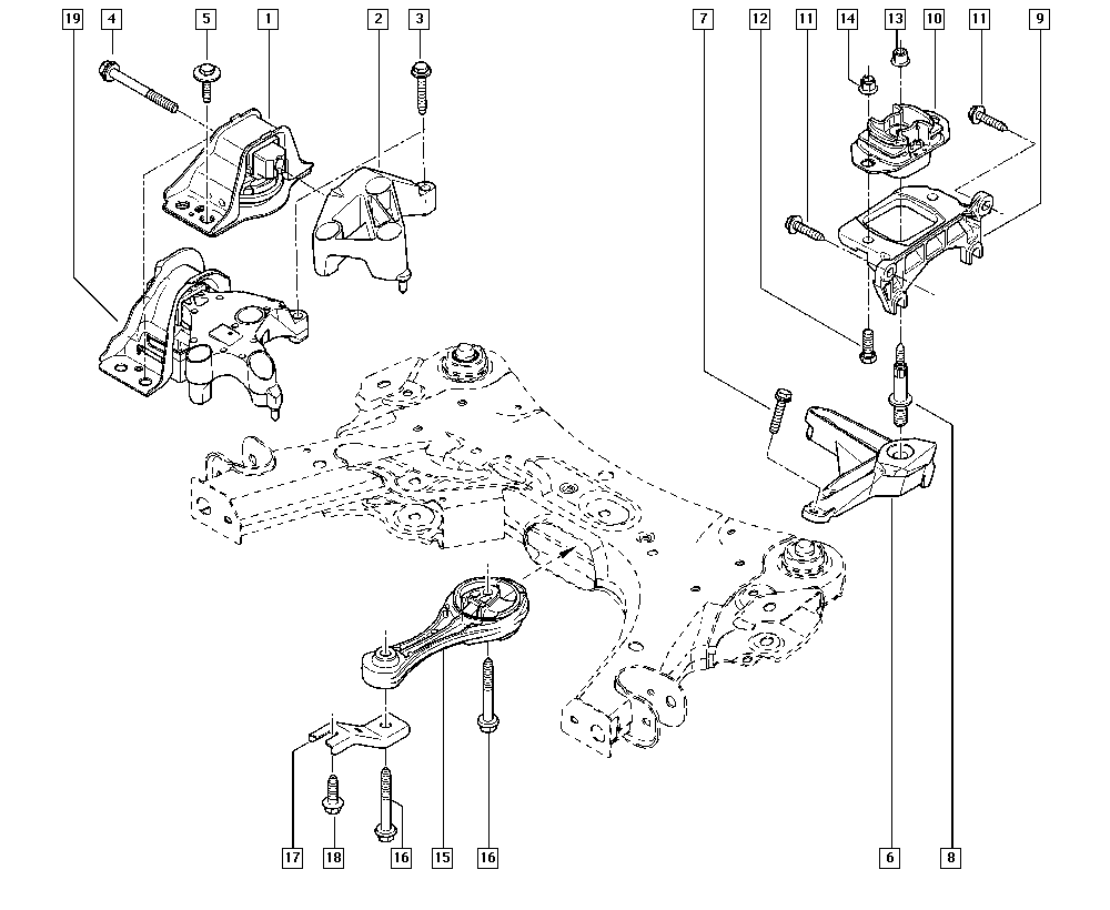 RENAULT 11 23 836 65R - Uležištenje, motor www.parts5.com