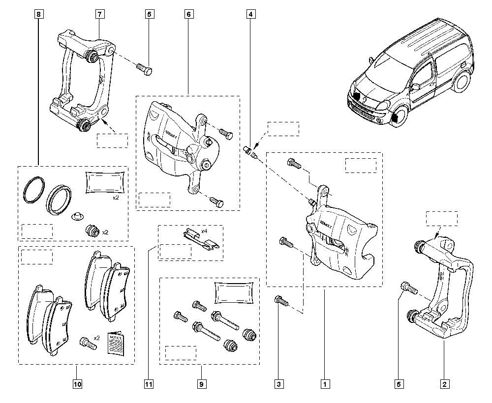 DACIA 410608481R - Тормозные колодки, дисковые, комплект www.parts5.com