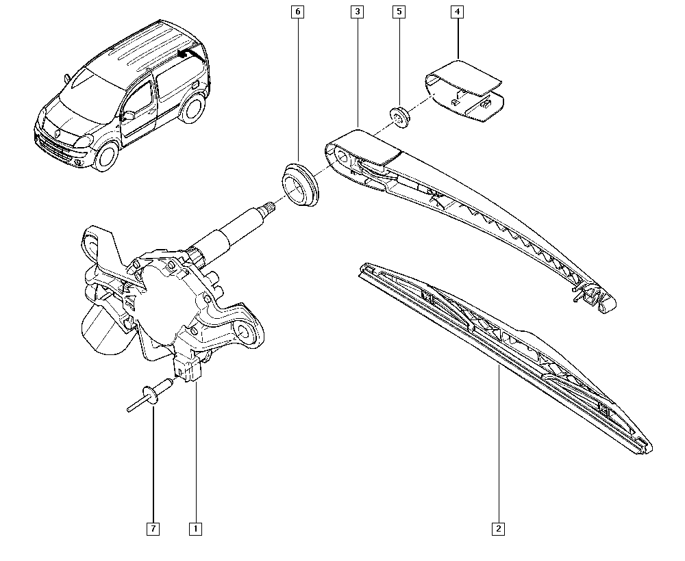 RENAULT 287906144R - Wiper Arm, window cleaning parts5.com