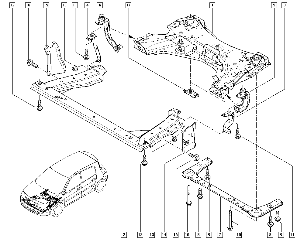 RENAULT 8200197452 - Έδραση, κινητήρας www.parts5.com