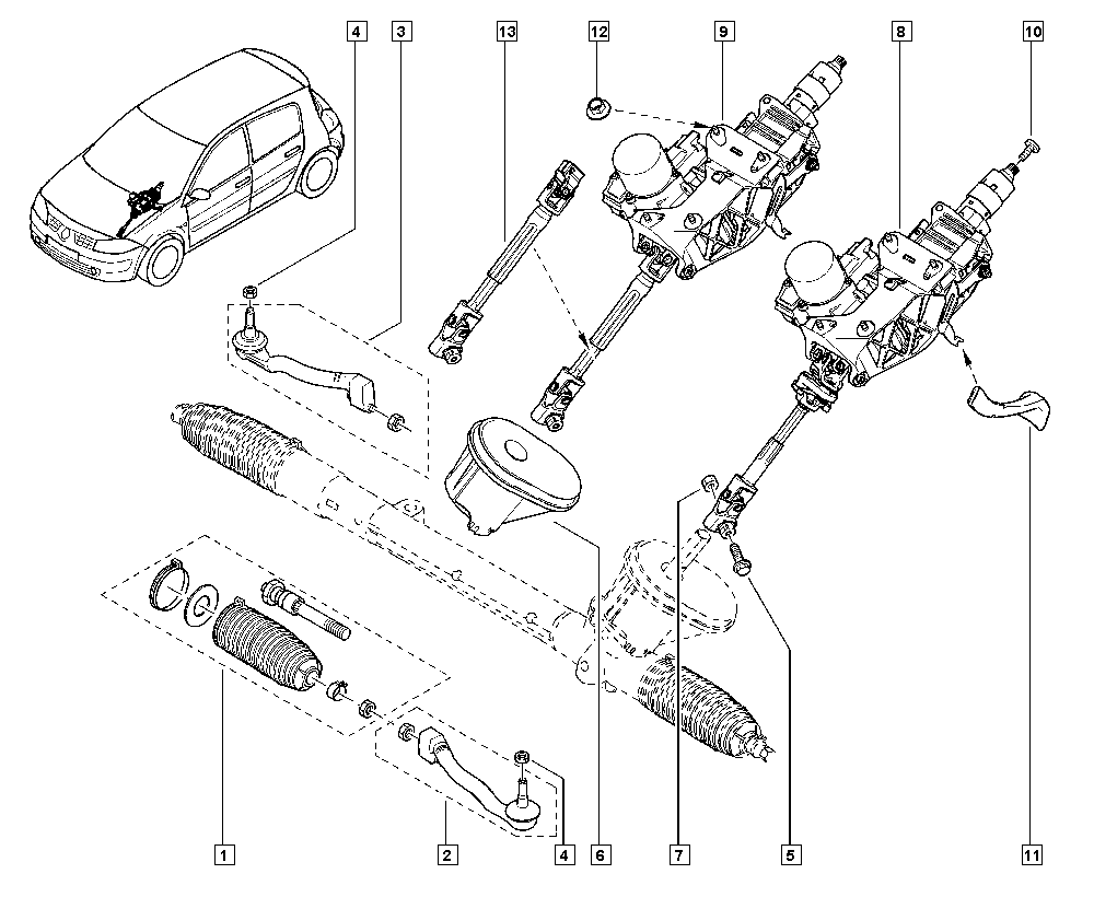 DACIA 7701474795 - Raidetangon pää www.parts5.com