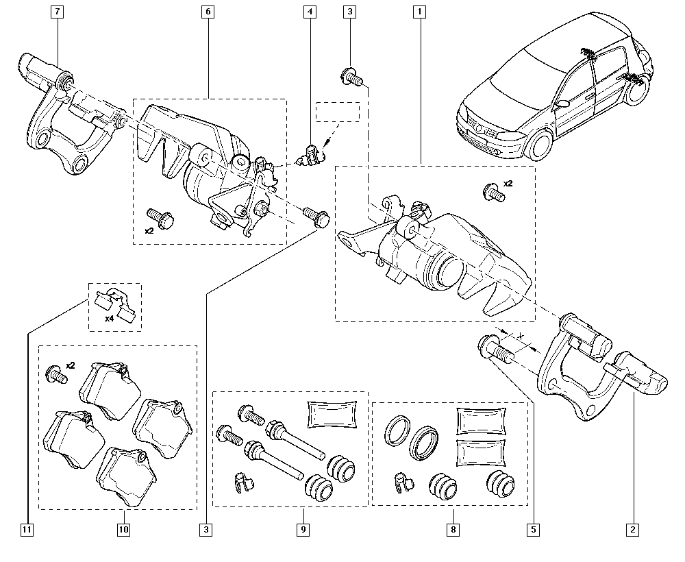 RENAULT 7701207694 - Kočno sedlo www.parts5.com