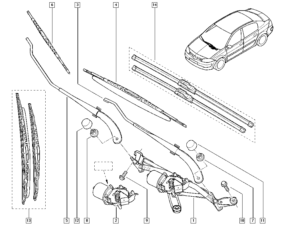 RENAULT 77 01 057 358 - Silecek motoru www.parts5.com