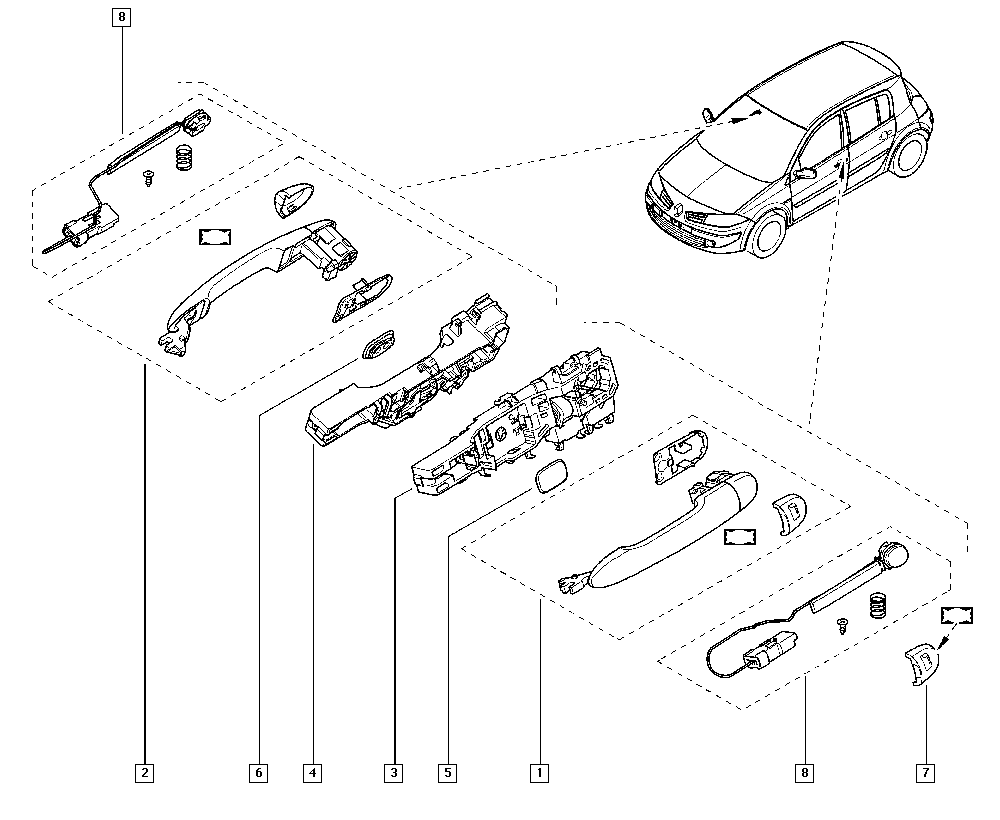 RENAULT 7701474436 - Ручка двери www.parts5.com