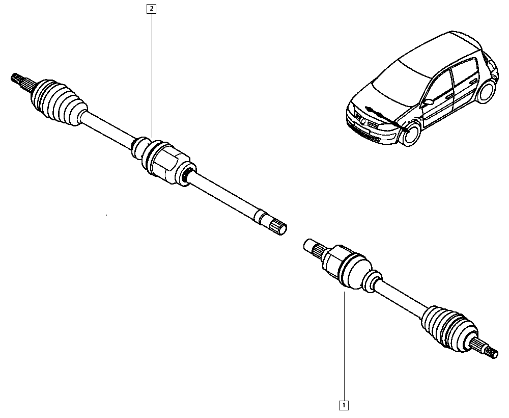 RENAULT 8200285909 - Drive Shaft parts5.com