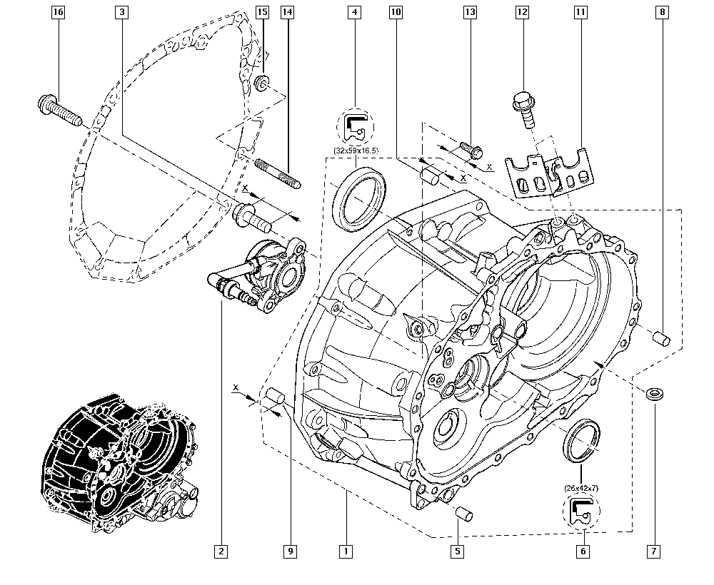 RENAULT 30 62 028 64R - Pomoćni cilindar, kvačilo www.parts5.com