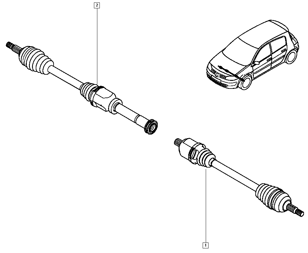 RENAULT 8200184199 - Полуоска www.parts5.com