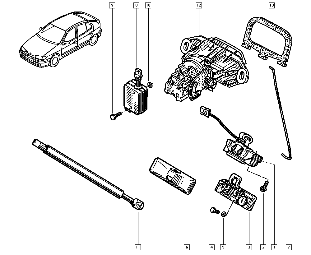 RENAULT 7701473742 - Lock Cylinder www.parts5.com