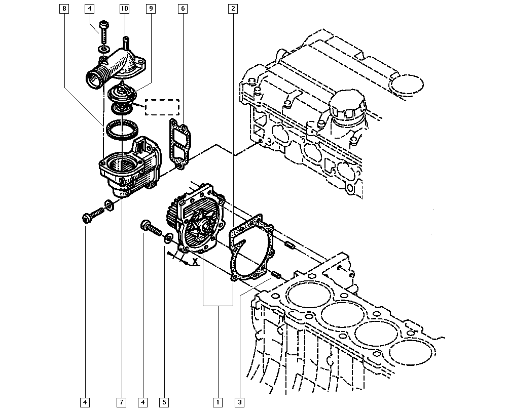 DACIA 7438610035 - Wasserpumpe www.parts5.com