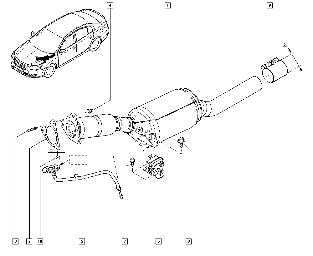 RENAULT (20.81.524.25R) - Sensör, egzoz basıncı www.parts5.com