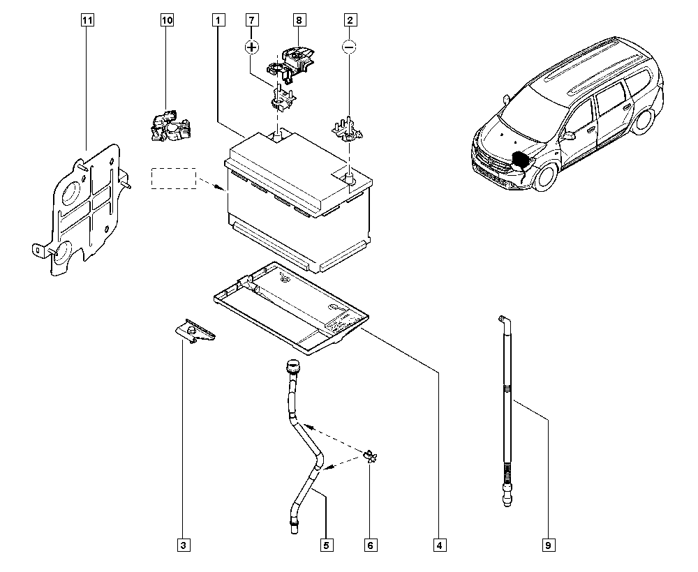 RENAULT 7711238597 - Käynnistysakku www.parts5.com