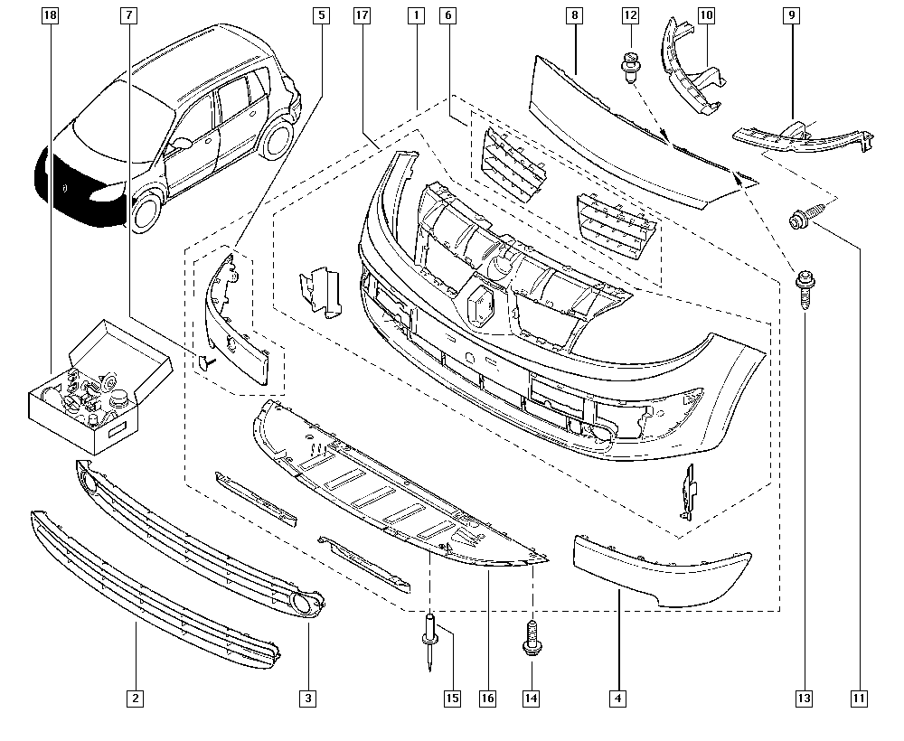 RENAULT 7701474777 - Sapka, vonóhorog www.parts5.com