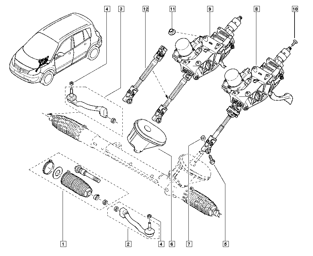 DACIA 7701474448 - Осевой шарнир, рулевая тяга www.parts5.com