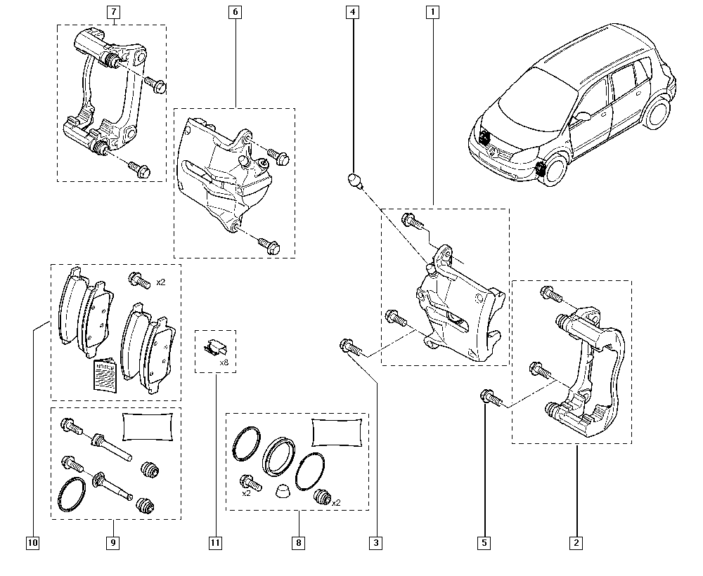 RENAULT 7701207686 - Brake Caliper parts5.com