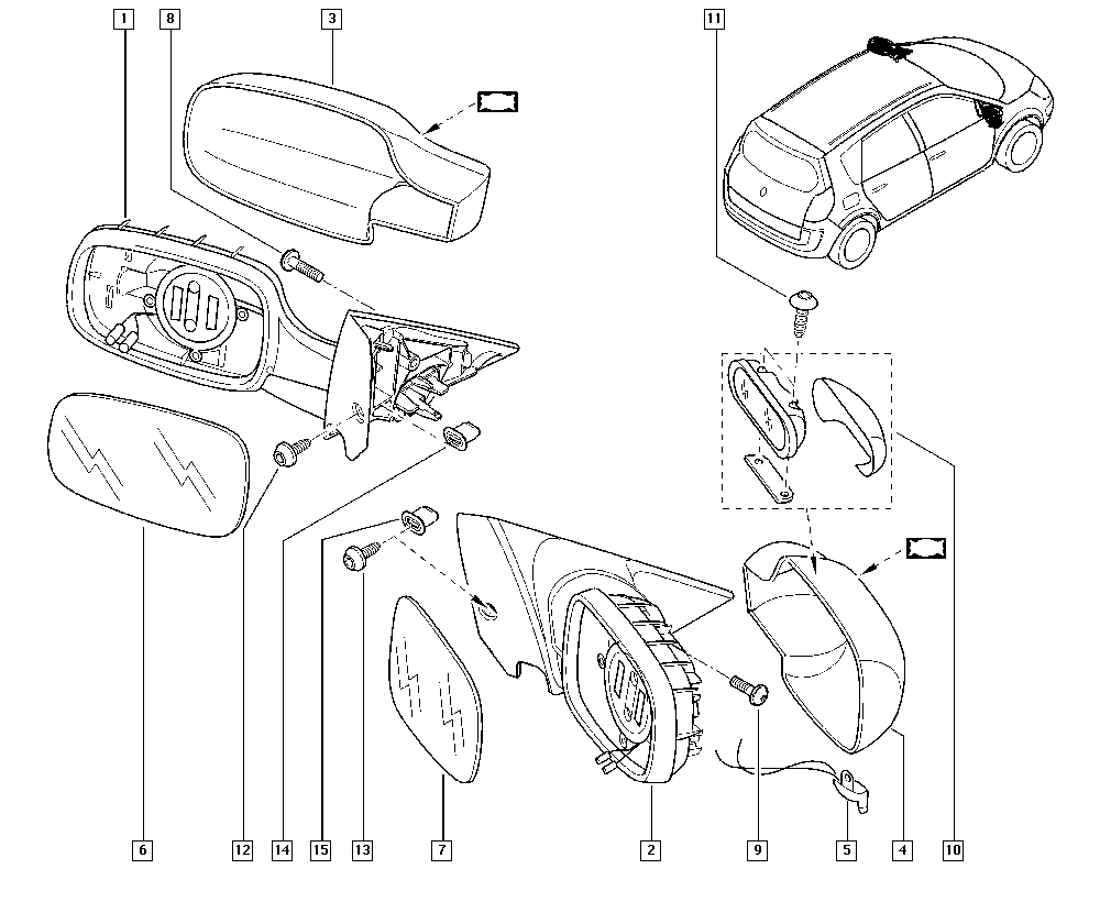 RENAULT 7701055998 - Outside Mirror parts5.com