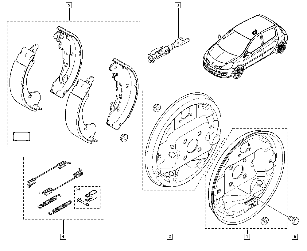 RENAULT 7701208357 - Set saboti frana www.parts5.com