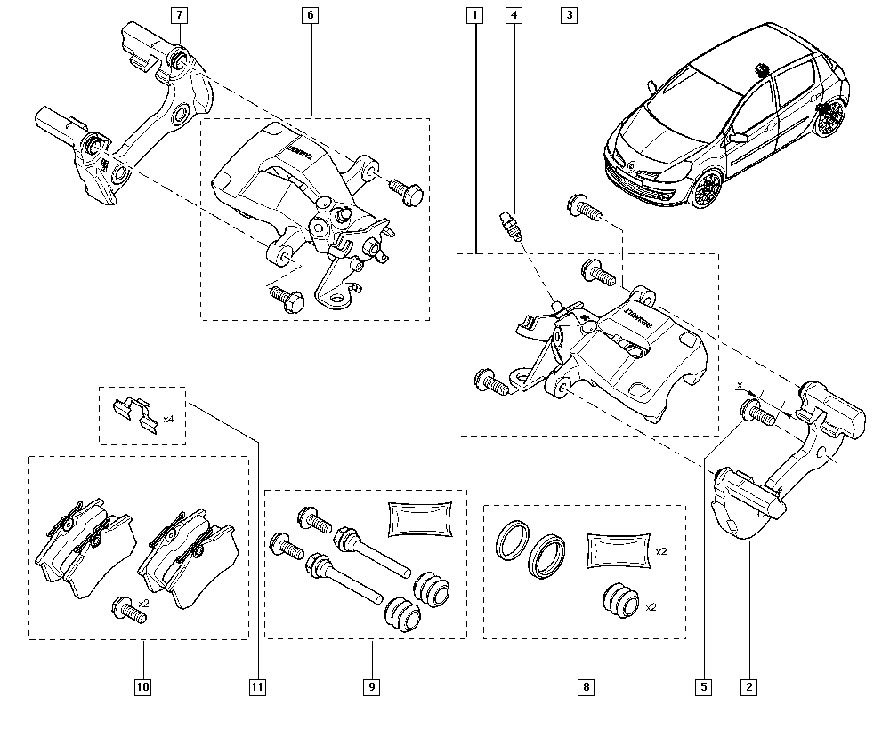 RENAULT 7701208361 - Тормозной суппорт www.parts5.com