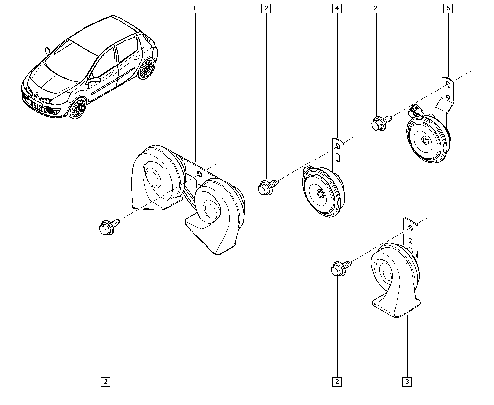 RENAULT 82 00 477 946 - Fanfare Horn www.parts5.com