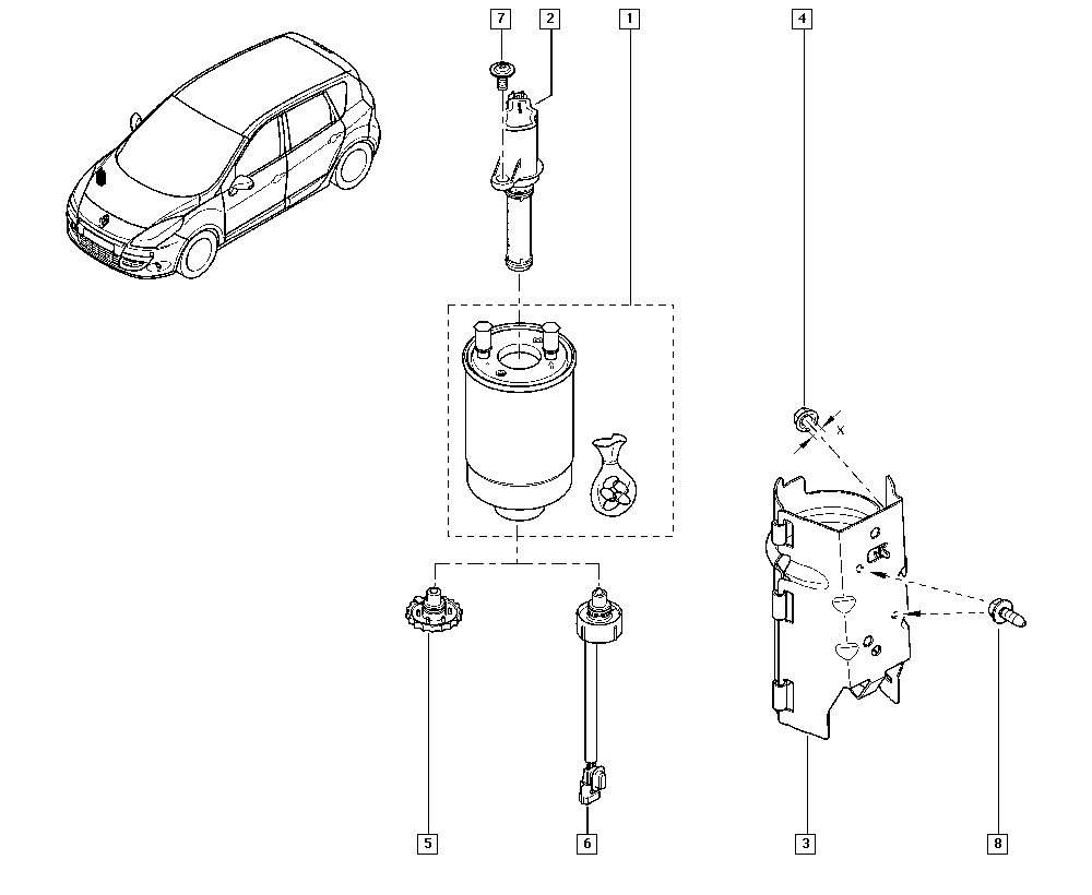 RENAULT 16 40 093 84R - Filter goriva parts5.com