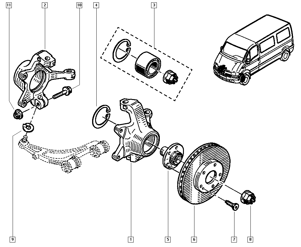 RENAULT 8200642123 - Steering Knuckle, wheel suspension parts5.com