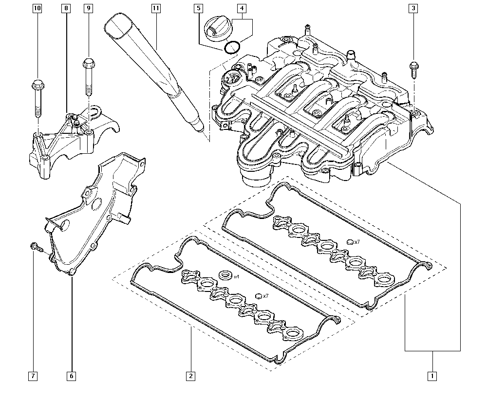 RENAULT 77 01 472 450 - Juego de juntas, tapa de culata de cilindro www.parts5.com