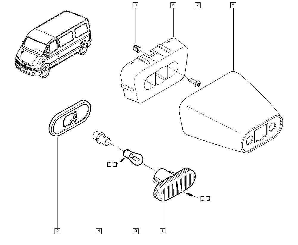 RENAULT 7700822136 - Фонарь указателя поворота www.parts5.com