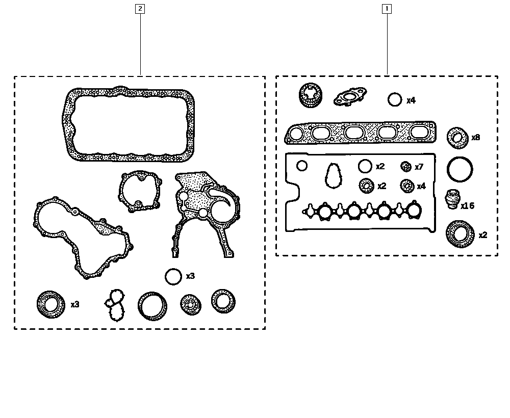 RENAULT 77 01 477 813 - Set garnituri, chiulasa www.parts5.com