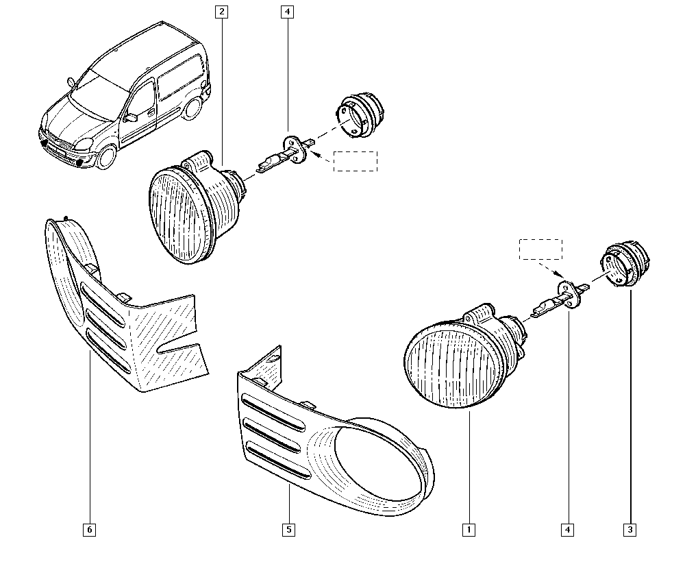 RENAULT 77 01 045 717 - Reflektor przeciwmgłowy www.parts5.com