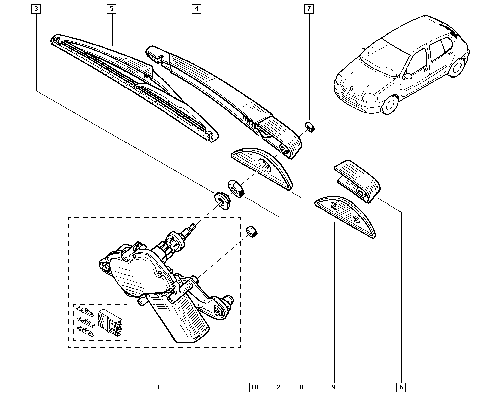 DACIA 7701 045 207 - Wiper Arm, window cleaning parts5.com