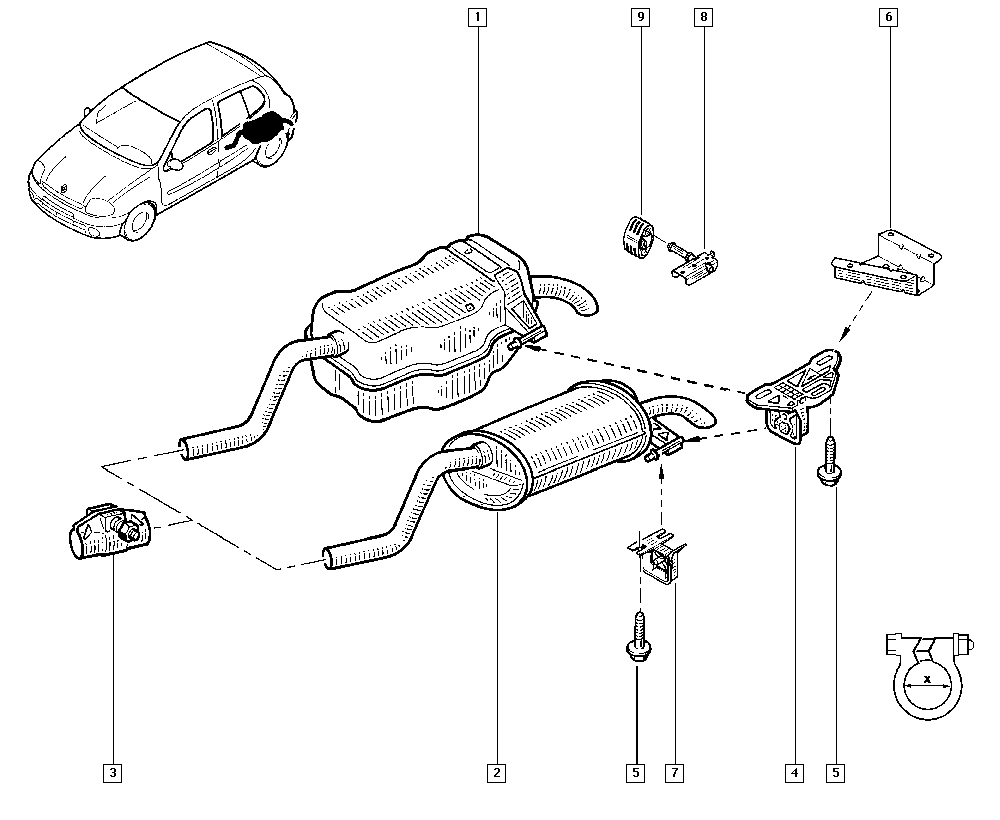 RENAULT 7700424339 - Laakerin holkki, vakaaja www.parts5.com