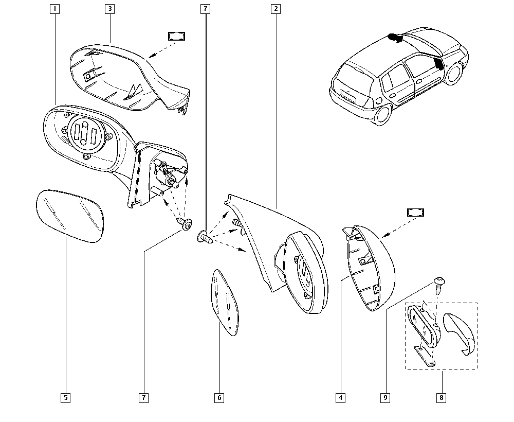 RENAULT 7701067336 - Εξωτερικός καθρέπτης www.parts5.com