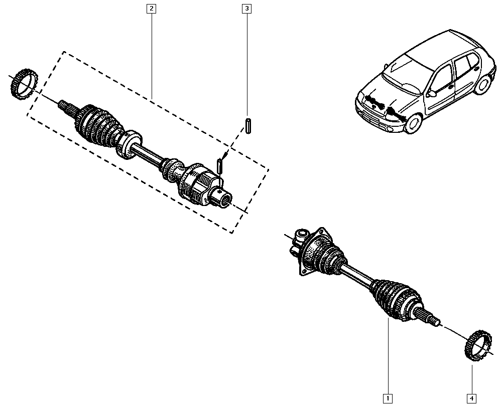 OM 7700110484 - Άρθρωση, άξονας μετάδ. κίνησης www.parts5.com