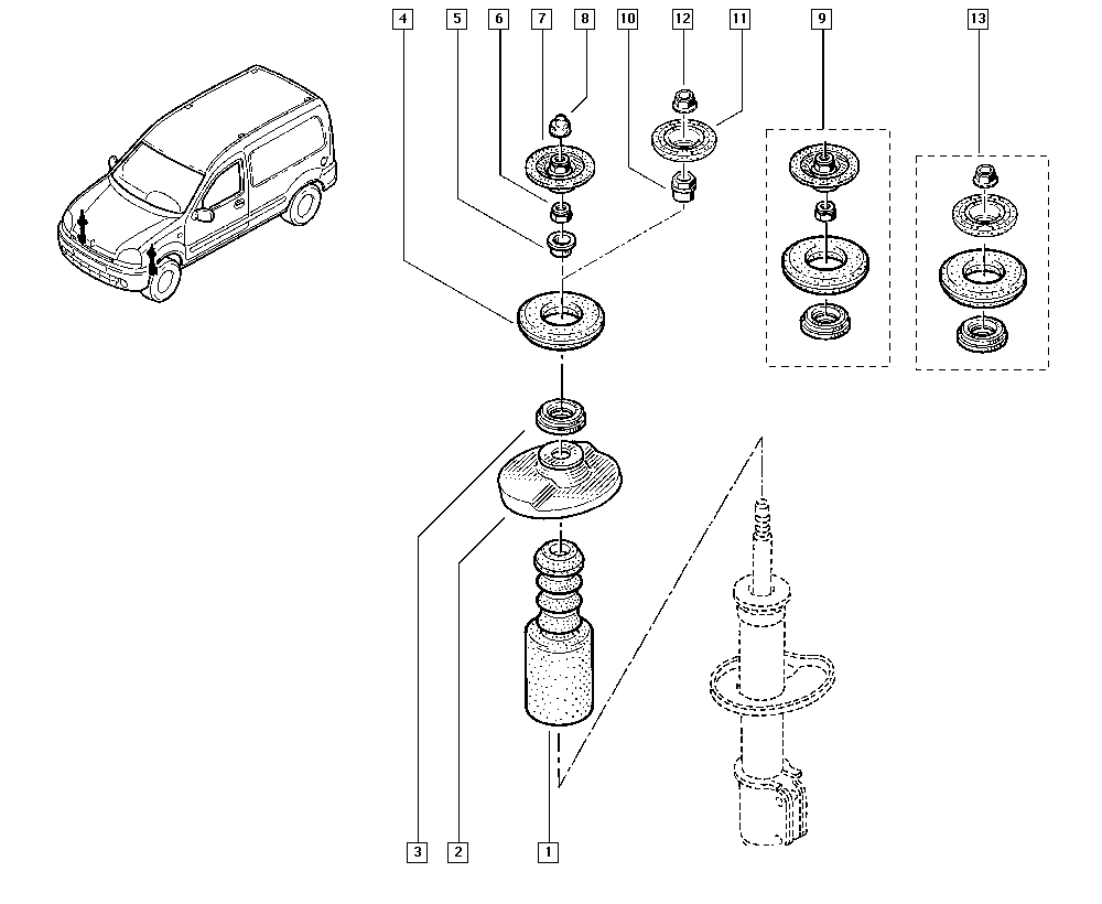 RENAULT 8200666449 - Potporni ležaj opružne noge www.parts5.com