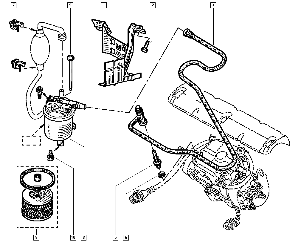 DACIA 7701043620 - Filtru combustibil www.parts5.com