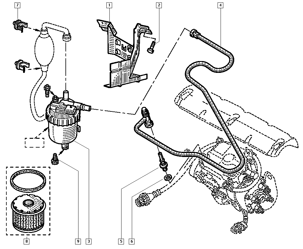 RENAULT 77 01 206 119 - Filtru combustibil www.parts5.com