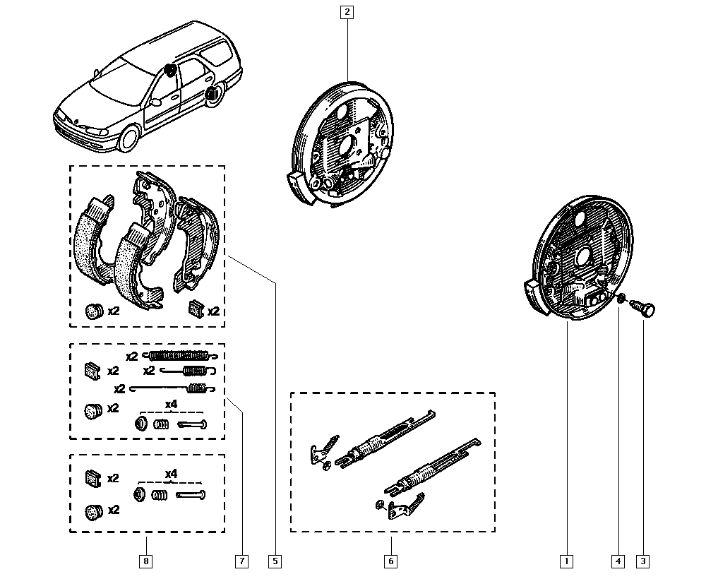 RENAULT 7701205339 - Set saboti frana www.parts5.com