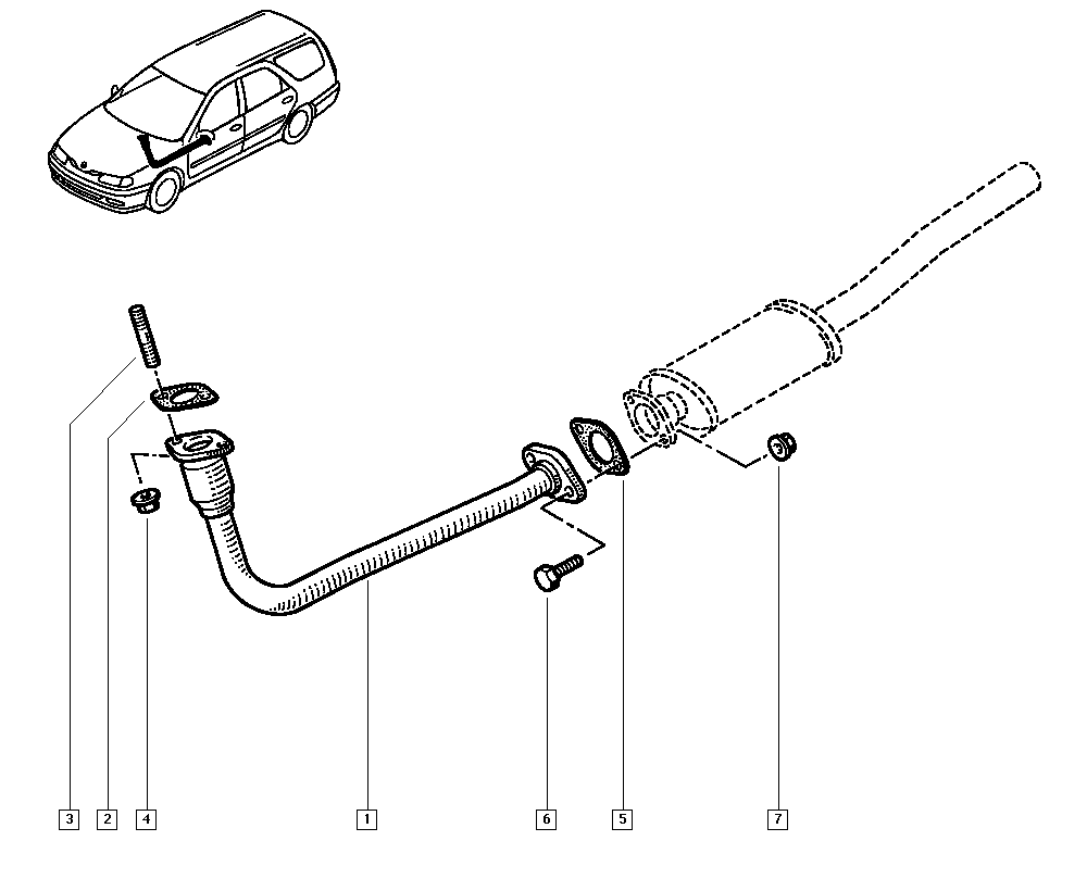 RENAULT 7700836094 - Прокладка, труба выхлопного газа www.parts5.com