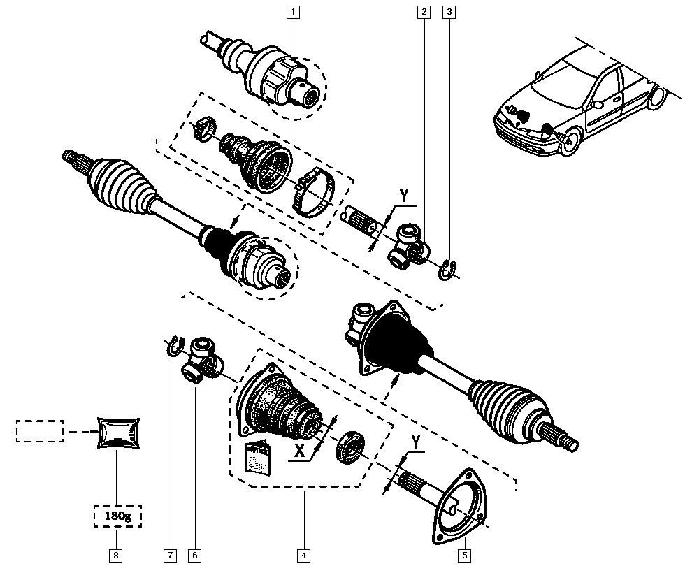 RENAULT 7700107912 - Tripoda,cardan www.parts5.com