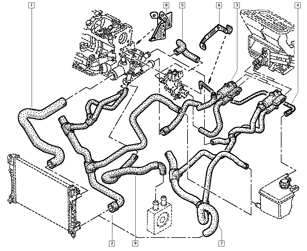RENAULT 7700419059 - Hose, heat exchange heating www.parts5.com