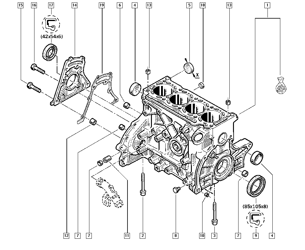 RENAULT 12 27 974 03R - Στεγανοποιητικός δακτύλιος, τάπα εκκένωσης λαδιού www.parts5.com