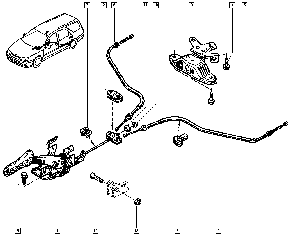 RENAULT 7700841026 - Тросик, cтояночный тормоз www.parts5.com