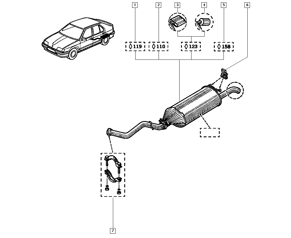 RENAULT 7700785798 - Coussinet de palier, stabilisateur www.parts5.com