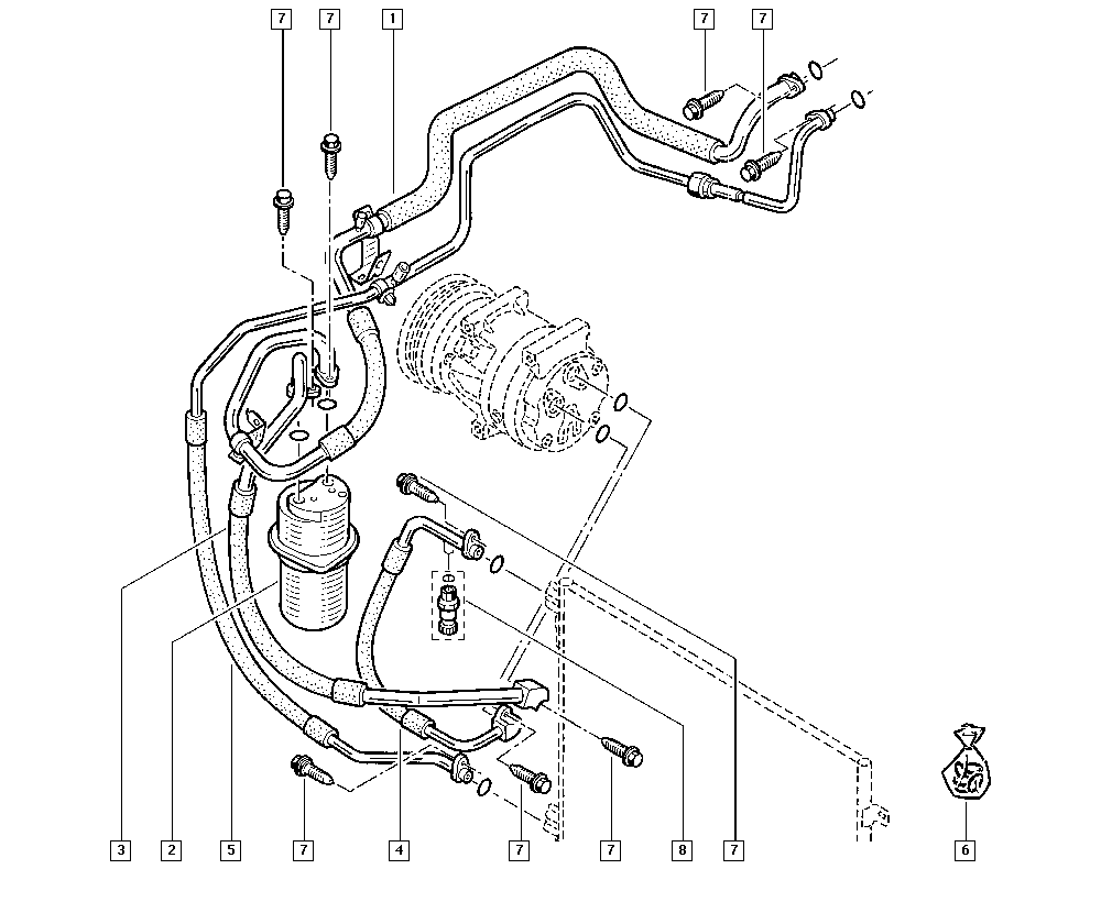 RENAULT 82 00 004 174 - Uscator,aer conditionat parts5.com