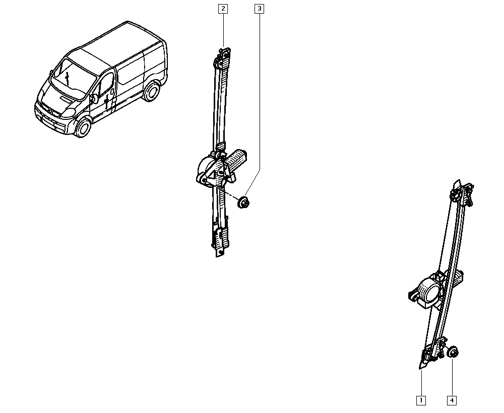 RENAULT 77 00 311 820 - Window Regulator www.parts5.com