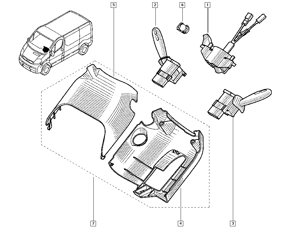 RENAULT 7701059356 - Lenkstockschalter www.parts5.com