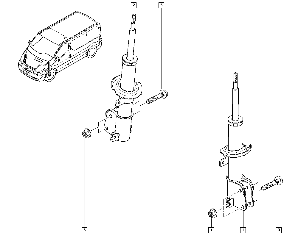 RENAULT 7703034268 - Támcsapágy, gólyaláb www.parts5.com