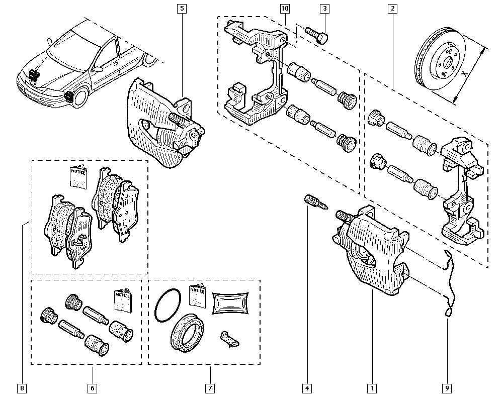 RENAULT 410607613R - Zestaw klocków hamulcowych, hamulce tarczowe www.parts5.com