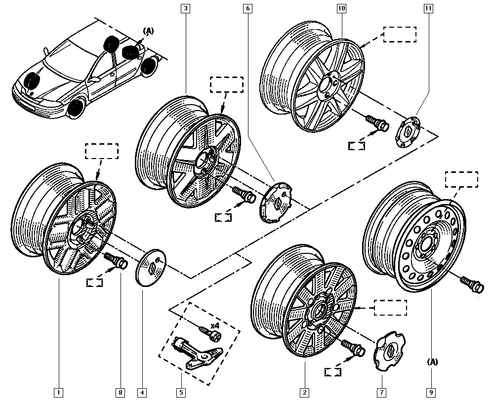 RENAULT 82 00 025 716 - Болт для крепления колеса www.parts5.com