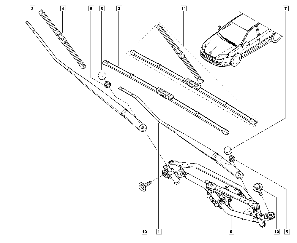 RENAULT 28 89 000 03R - Щетка стеклоочистителя www.parts5.com