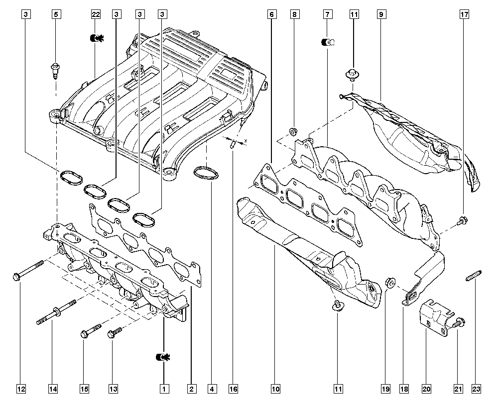 RENAULT 82 00 052 311 - Brtva, usisna koljenasta cijev www.parts5.com